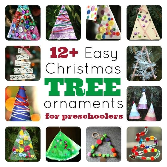 Christmas Tree Ornament Crafts for Toddlers and Preschoolers