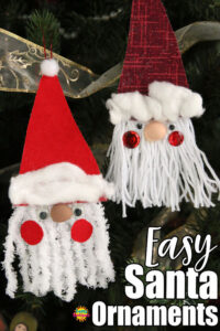 homemade santa christmas tree ornaments