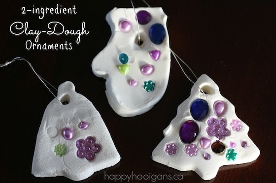 2 ingredient clay-dough ornaments