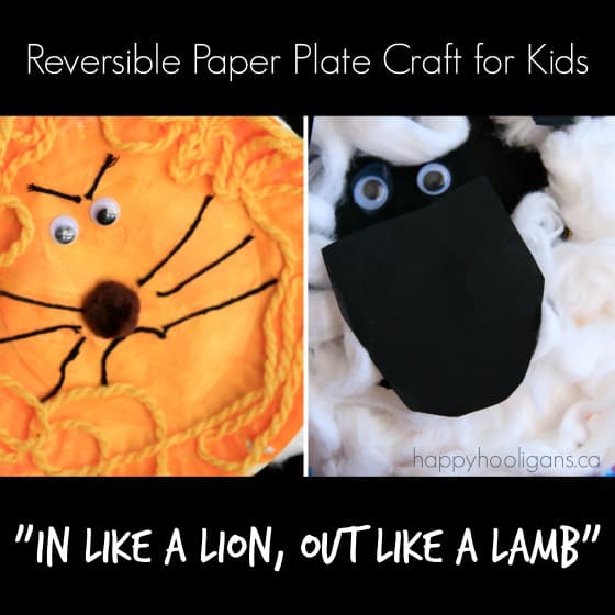 2-Sided Lion and Lamb Craft for Kids