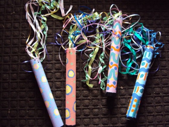 Rain sticks - recycled crafts