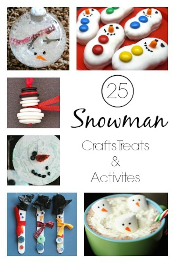 25 Irresistibly adorable snowman crafts treats and activities for kids