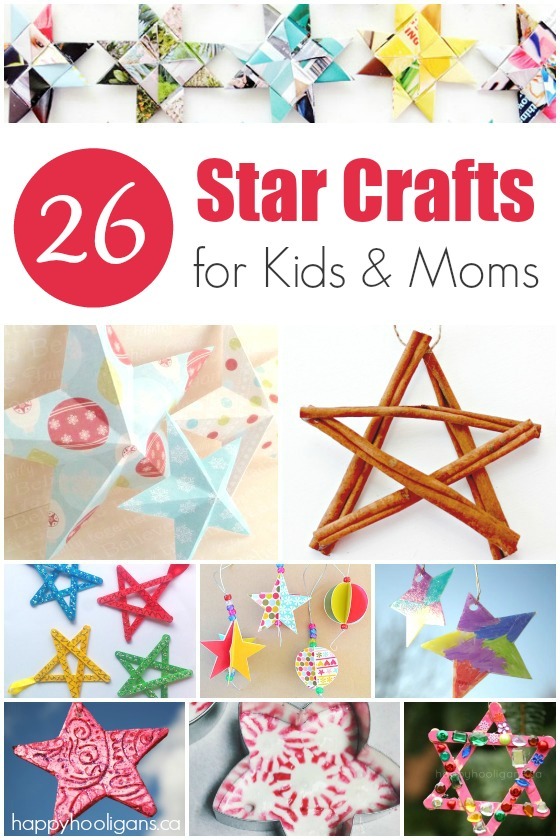 26 Star Ornaments for kids and moms to make