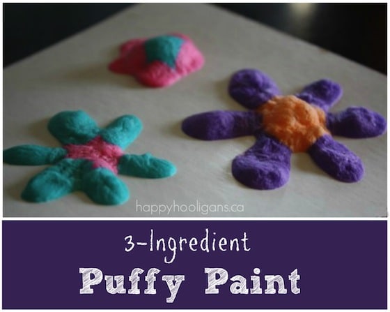 3 ingredient homemade puffy paint