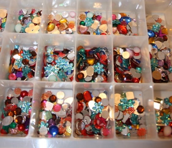 box of craft gems