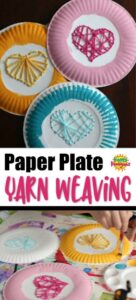 long pin paper plate weaving