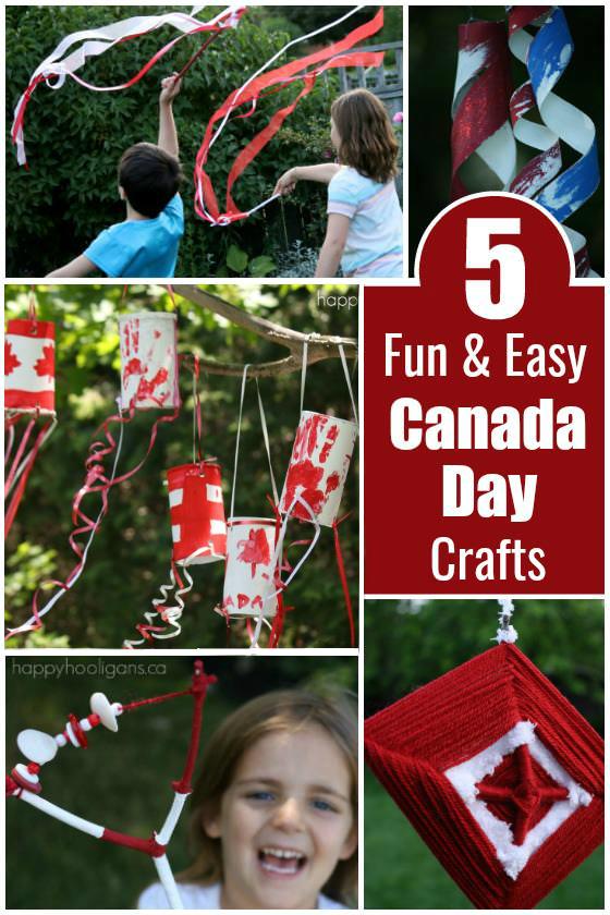 5 Fun and Easy Canada Day Crafts for Kids 2-10 - Happy Hooligans 