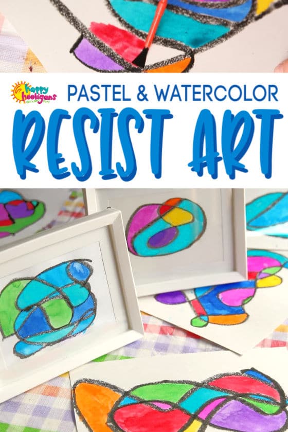 Pastel & Watercolor Resist Art for Kids (Stained Glass Doodles)