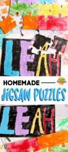 Homemade Interlocking Jigsaw Puzzle Activity