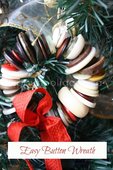 Easy Button Wreath Ornament