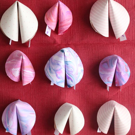 9 paper fortune cookies