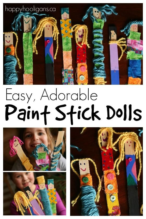 Adorable Paint Stick Dolls for Kids to Make - Happy Hooligans