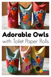 Adorable Toilet Paper Roll Owl Craft - Happy Hooligans