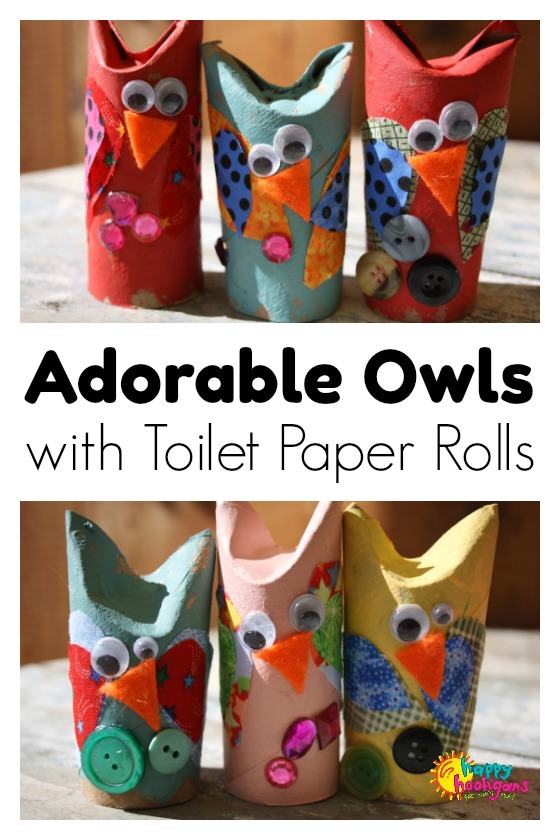 Adorable Toilet Roll Owl Craft - Happy Hooligans