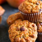 Carrot muffins with apple, nuts , coconut and cranberries