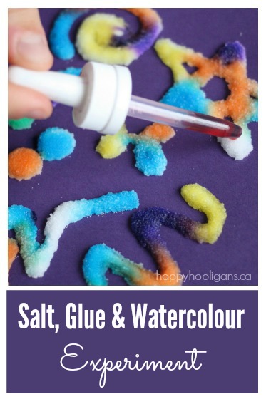 Art with salt glue and watercolours