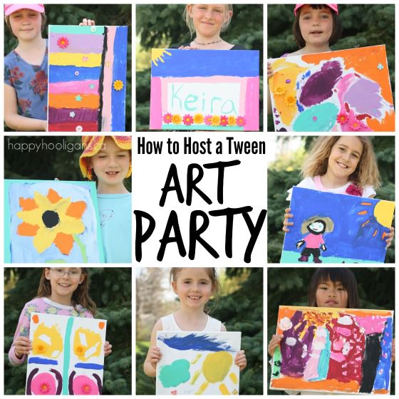 art themed birthday party activity