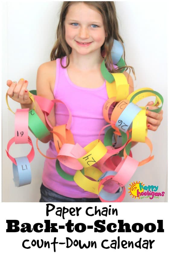 Back to School Paper Chain Countdown Calendar