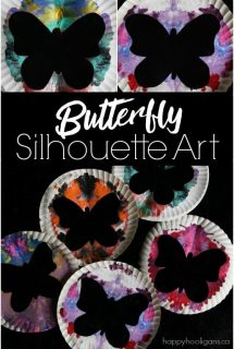 Butterfly Silhouette Art for Kids