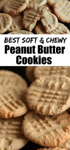 Best soft peanut butter cookies - long pin