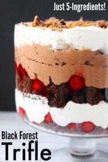 Black Forest Trifle Layered in Trifle Bowl