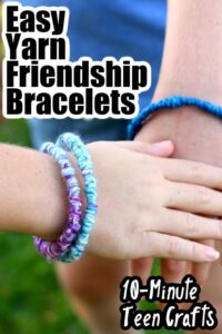 Yarn Friendship Bracelets with Pipe Cleaners