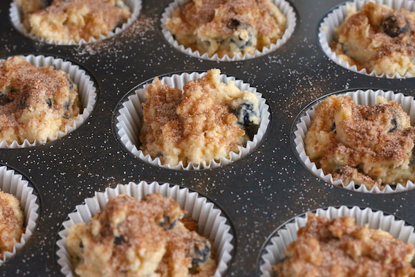 muffins topped with sugar-cinnamon
