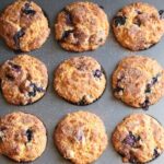 blueberry oatmeal muffins square