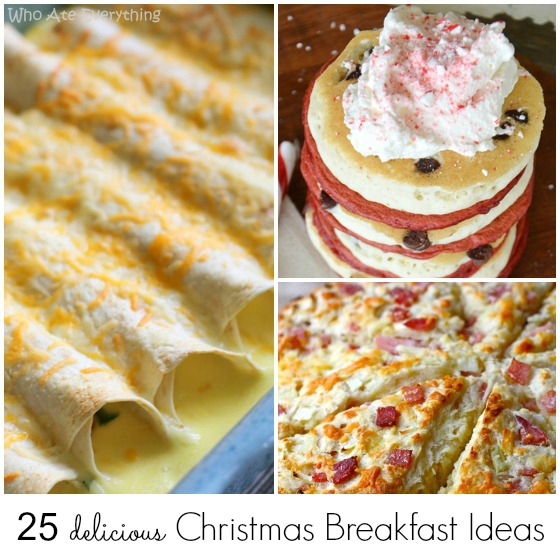 Breakfast enchiladas-candy cane pancake - ham-cheese scones