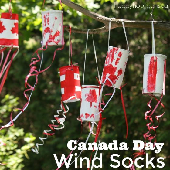 Canada Day Wind Sock Craft for Kids - Happy Hooligans