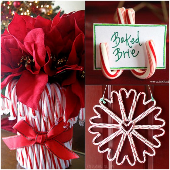 candy cane vase-candy cane place card-candy cane wreath