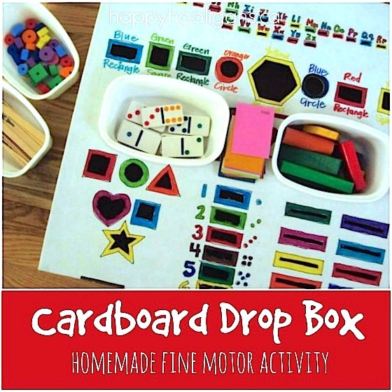 Fine Motor Drop Box for Toddlers and Preschoolers - Happy Hooligans 