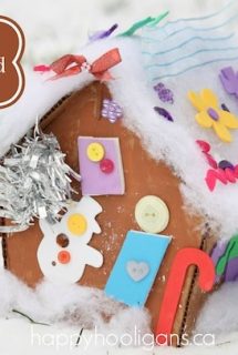 cardboard gingerbread house