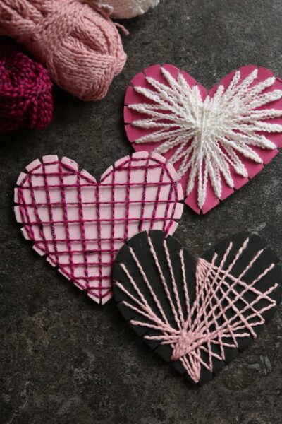 cardboard heart string art feature image