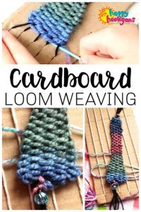 Cardboard Loom Weaving Activity