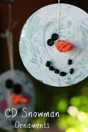 CD Snowman Ornaments