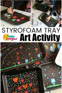 Chalk Marker Art Activity with Styrofoam Trays