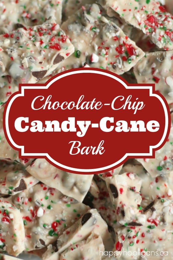 Chocolate Chip Candy Cane Bark - Happy Hooligans