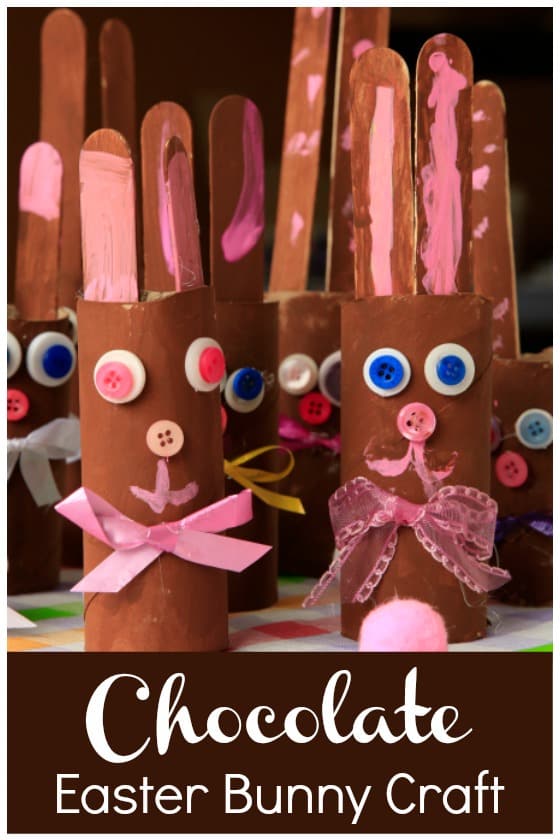 Adorable Toilet Roll Chocolate Easter Bunny Craft - Happy Hooligans 