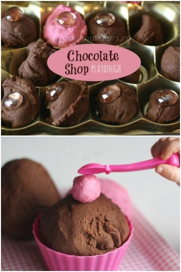 Chocolate Shop Homemade Play Dough Activity