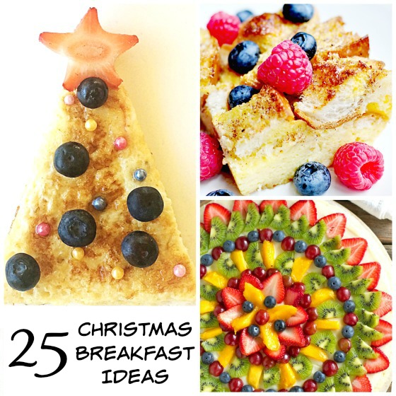 Christmas tree french toast - fruit platter - overnight breakfast cassarole Christmas Breakfasts