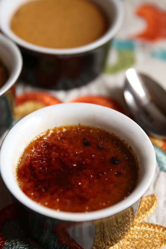 Vertical Closeup Pumpkin Creme Brûlée