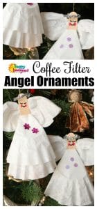 Coffee Filter Angel Ornament Craft for Kids