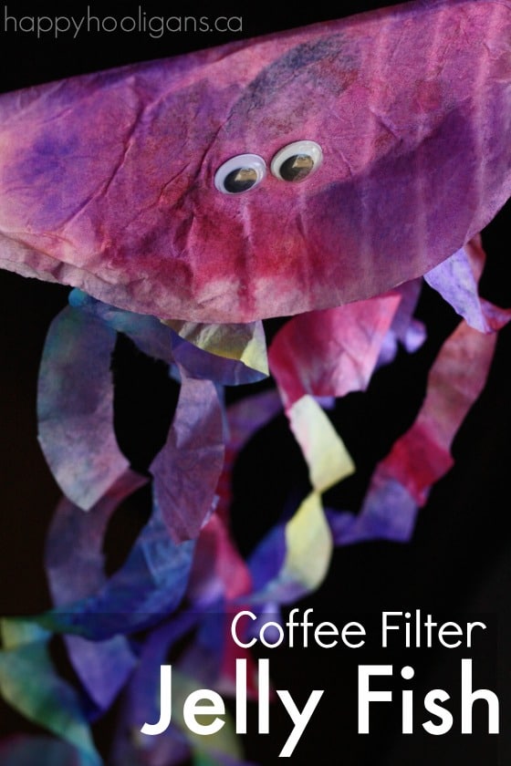 Coffee Filter Jellyfish Craft for Preschoolers