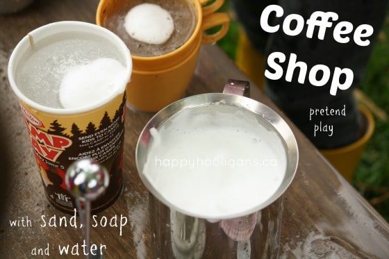 coffee shop pretend play activity