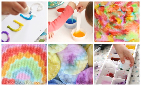 colour and water absorption experiments for kids