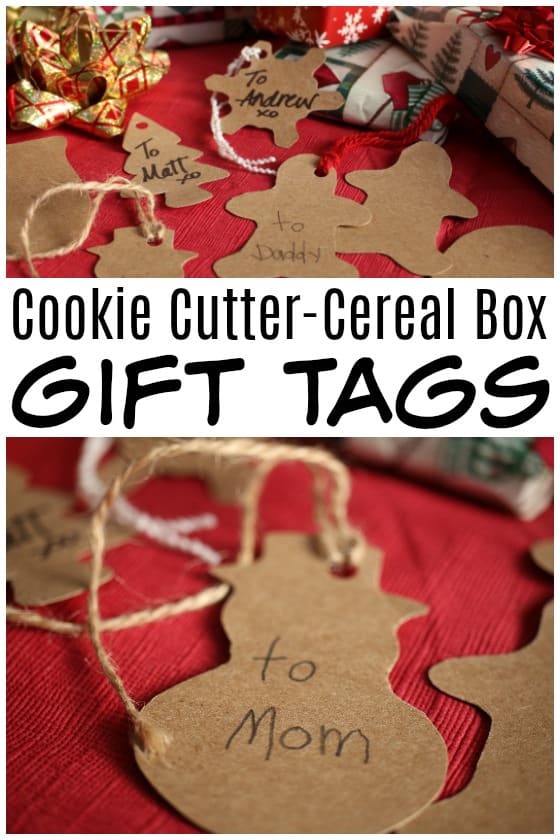 Homemade Gift Cards are fun and easy to make! They don't cost a thing and you never have to worry about running out of your store-bought tags - Happy Hooligans #Christmas #kids #crafts #cookiecutters #gifts