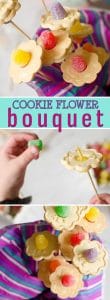 Bouquet of flowers made from cookies