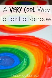 cool way to paint a rainbow