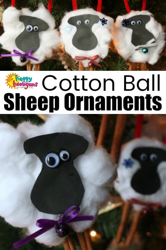 Cotton Ball Cinnamon Stick Sheep Craft